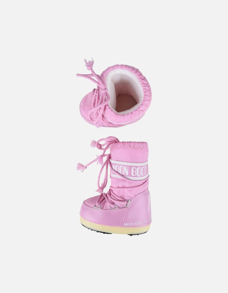 Moon Boot Girls Icon Nylon Snow Boots in Pink