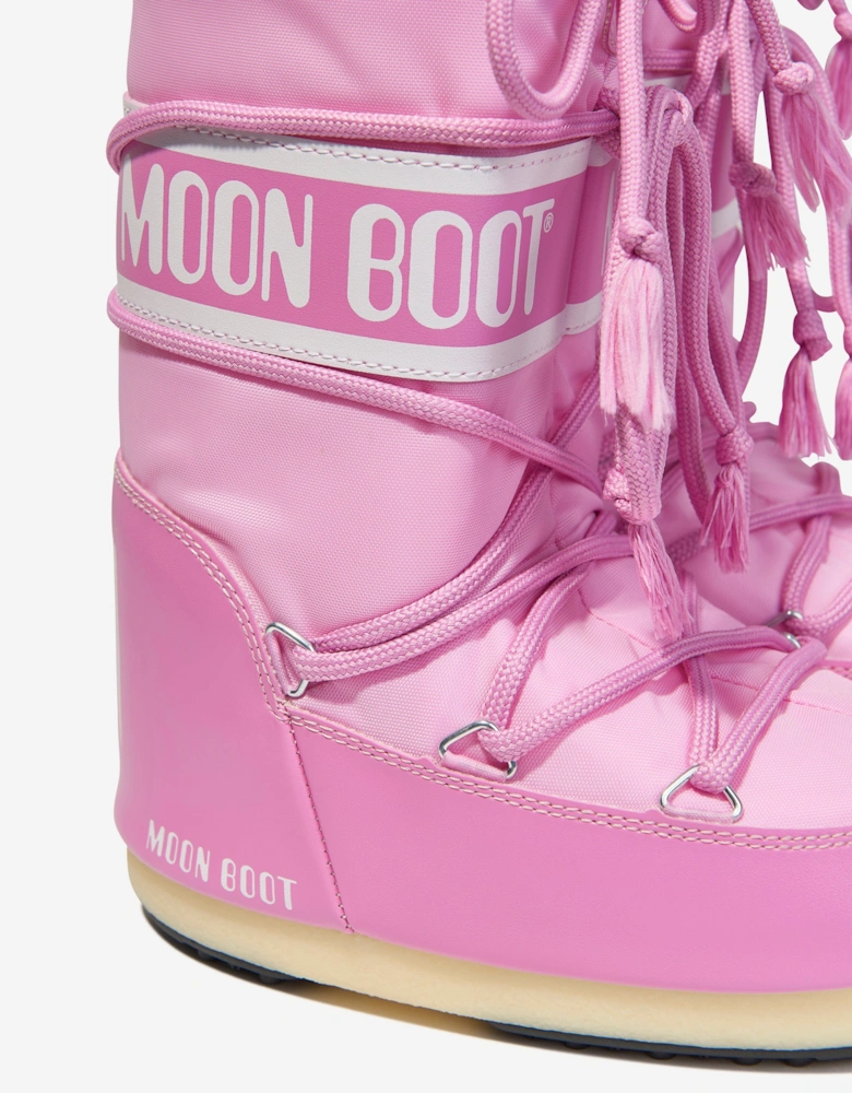 Moon Boot Girls Icon Nylon Snow Boots in Pink