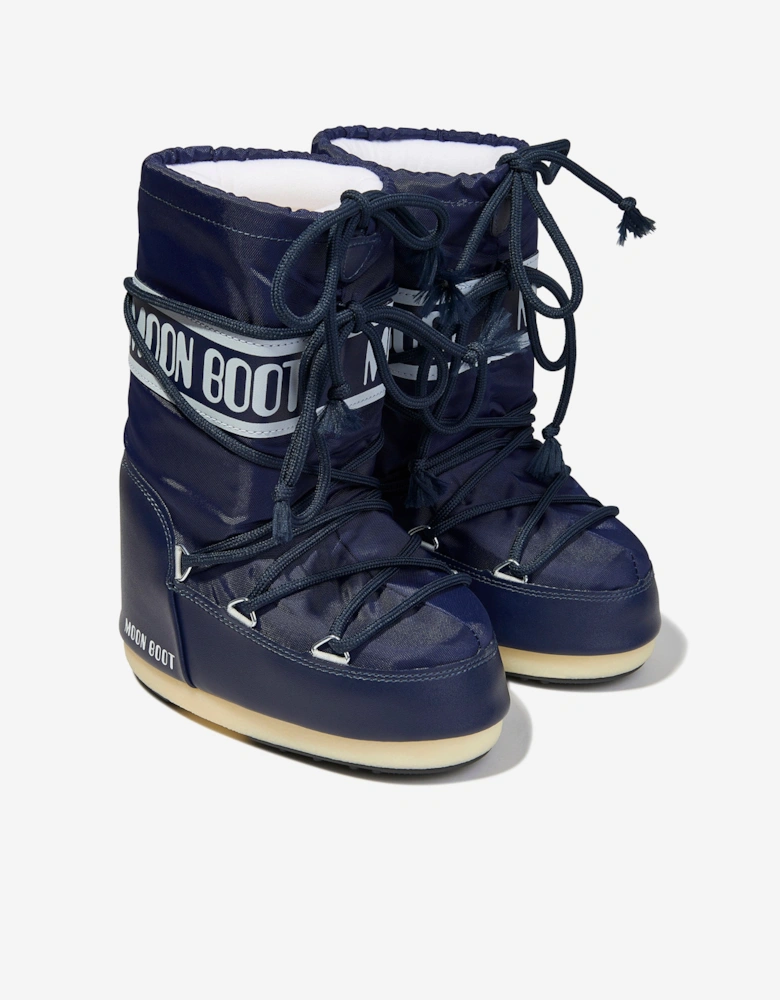Moon Boot Kids Icon Nylon Snow Boots in Blue