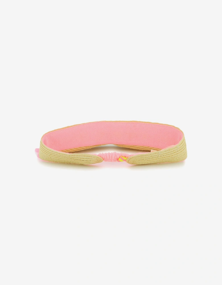 Billieblush Girls Straw Visor in Beige