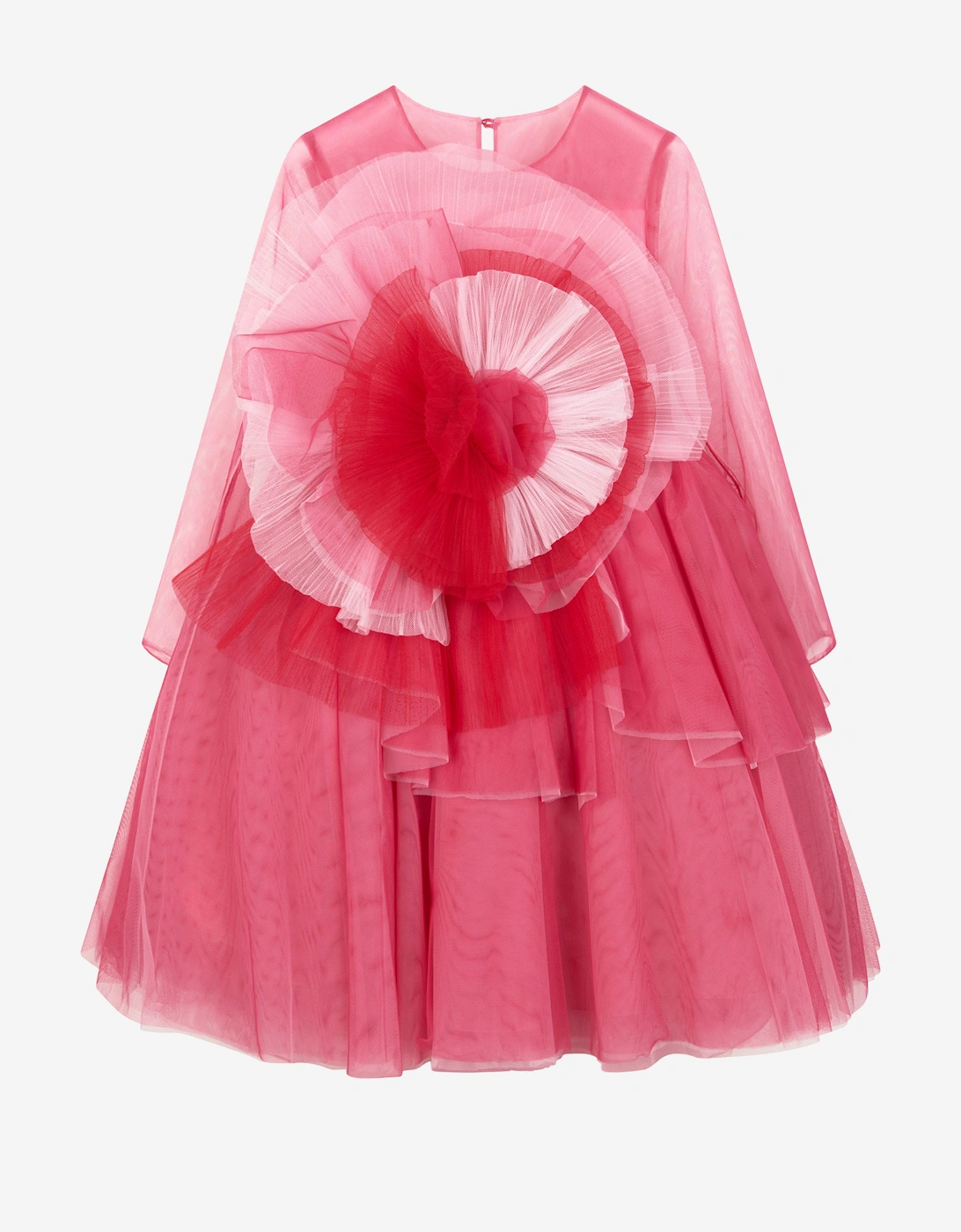 Girls Volant Tulle Gown in Pink, 7 of 6