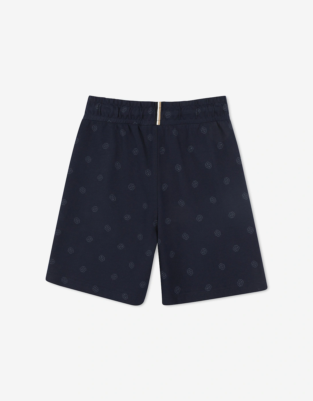 BOSS Boys Double B Logo Shorts in Navy