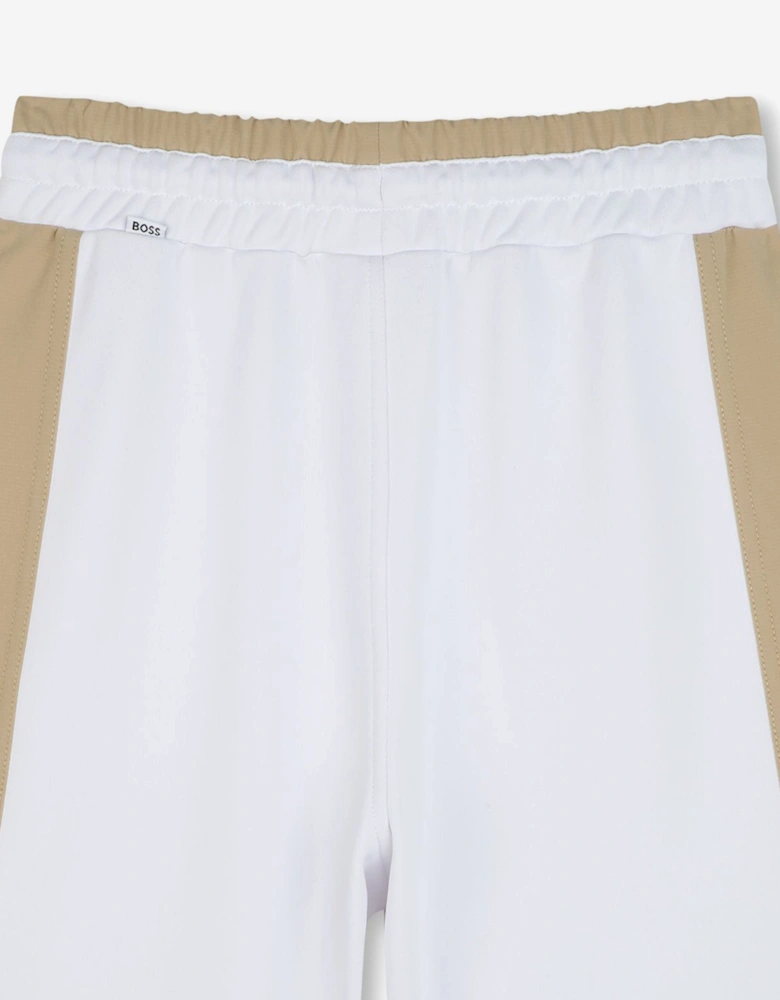 BOSS Boys Logo Bermuda Shorts in White
