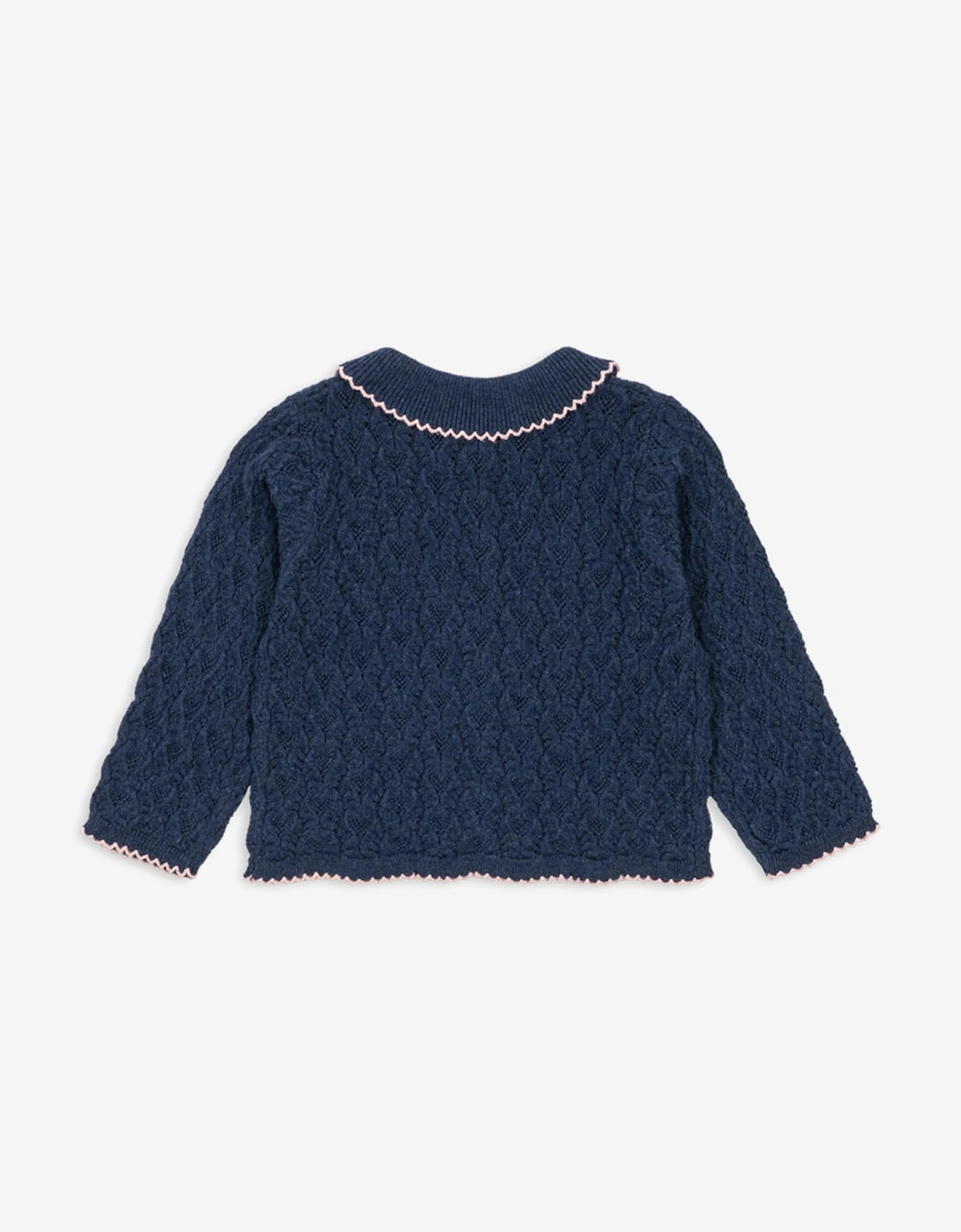 Girls Rosier Knitted Cardigan in Navy