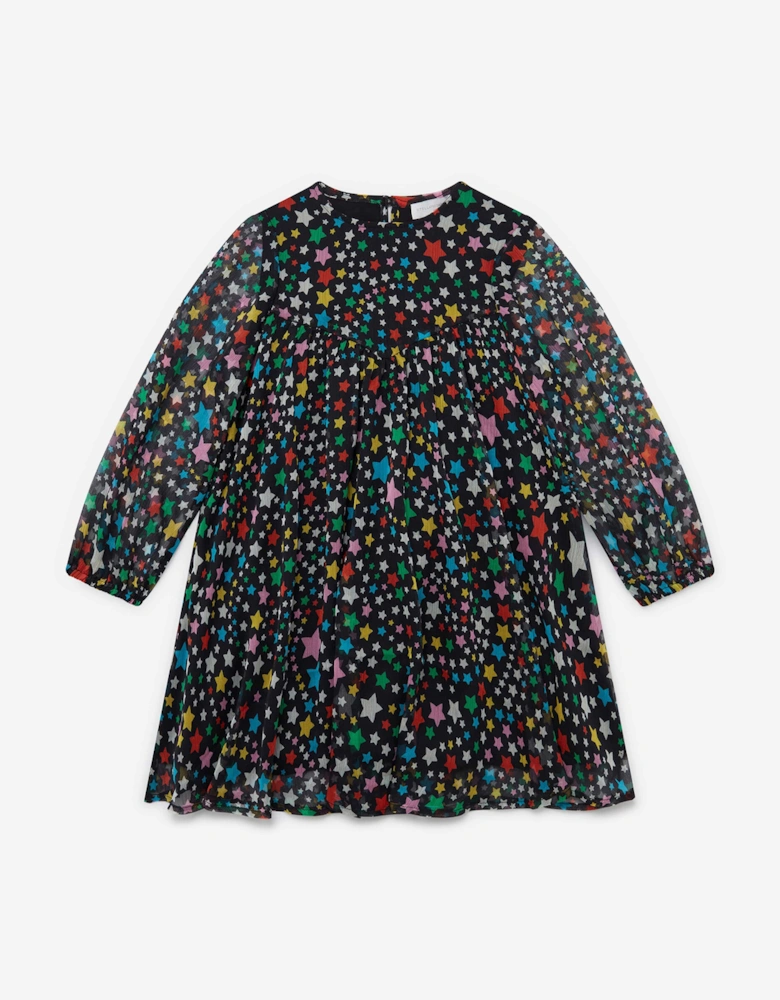 Girls Star Dress in Black