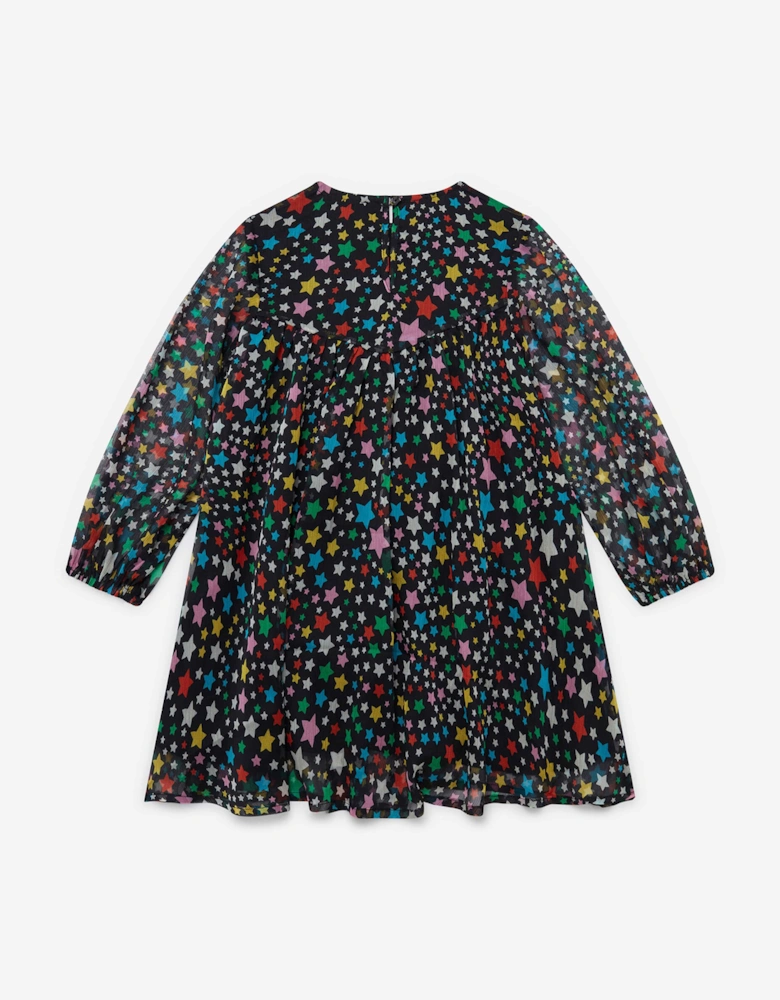 Girls Star Dress in Black