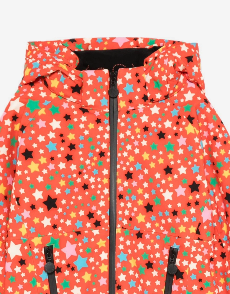 Girls Star Ski Jacket in Red