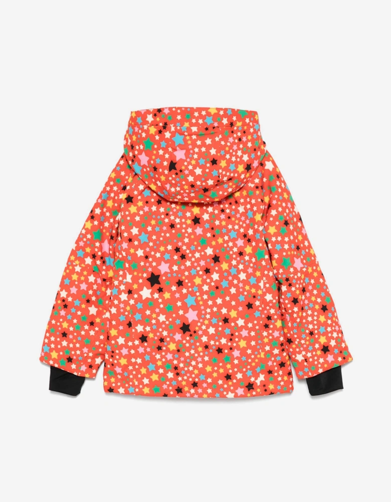 Girls Star Ski Jacket in Red