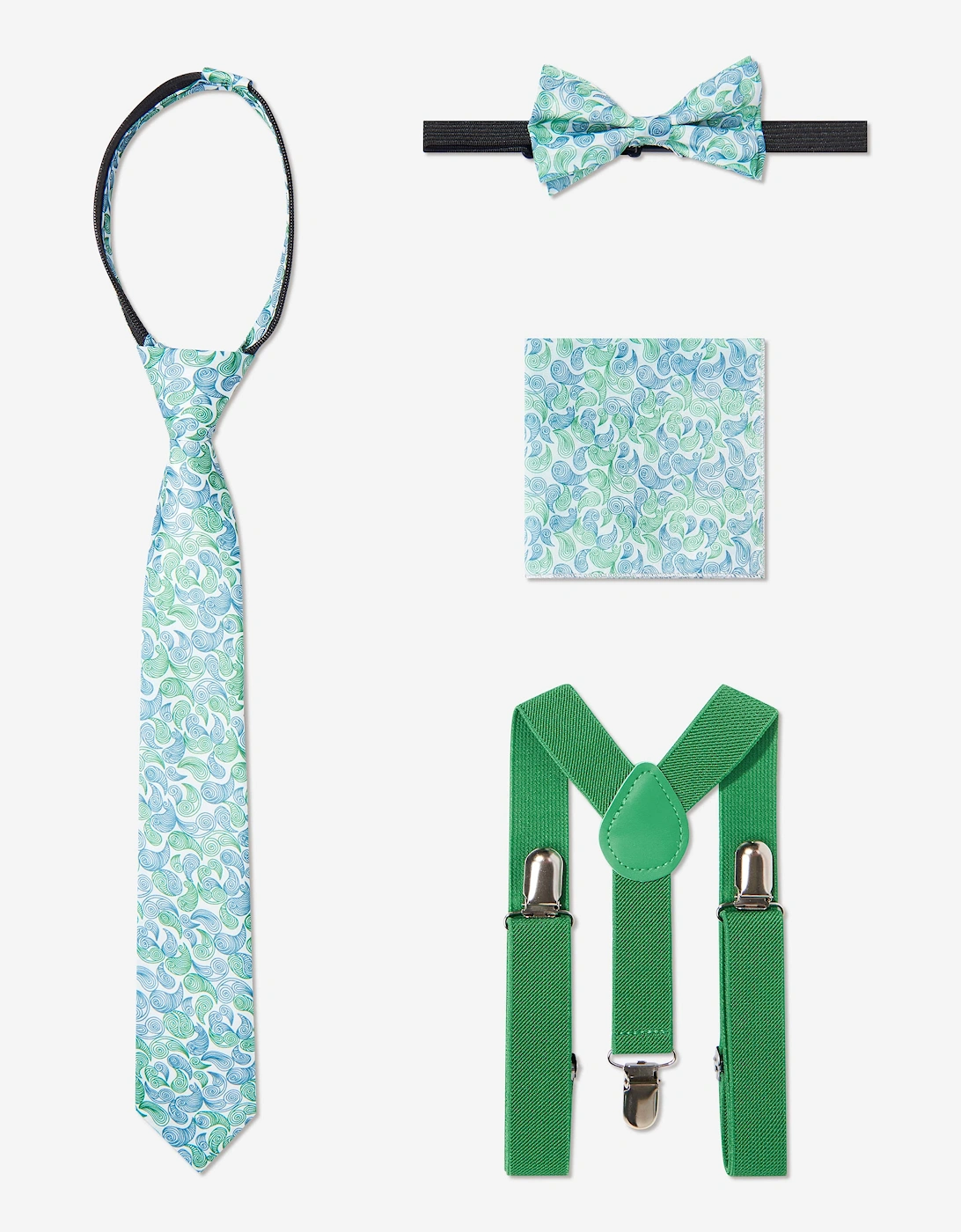 Boys 7 Piece Suit Set in Green