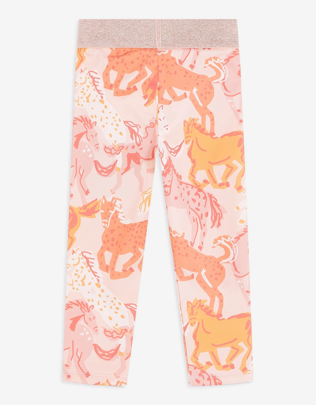 Girls Horse Leggings in Pink