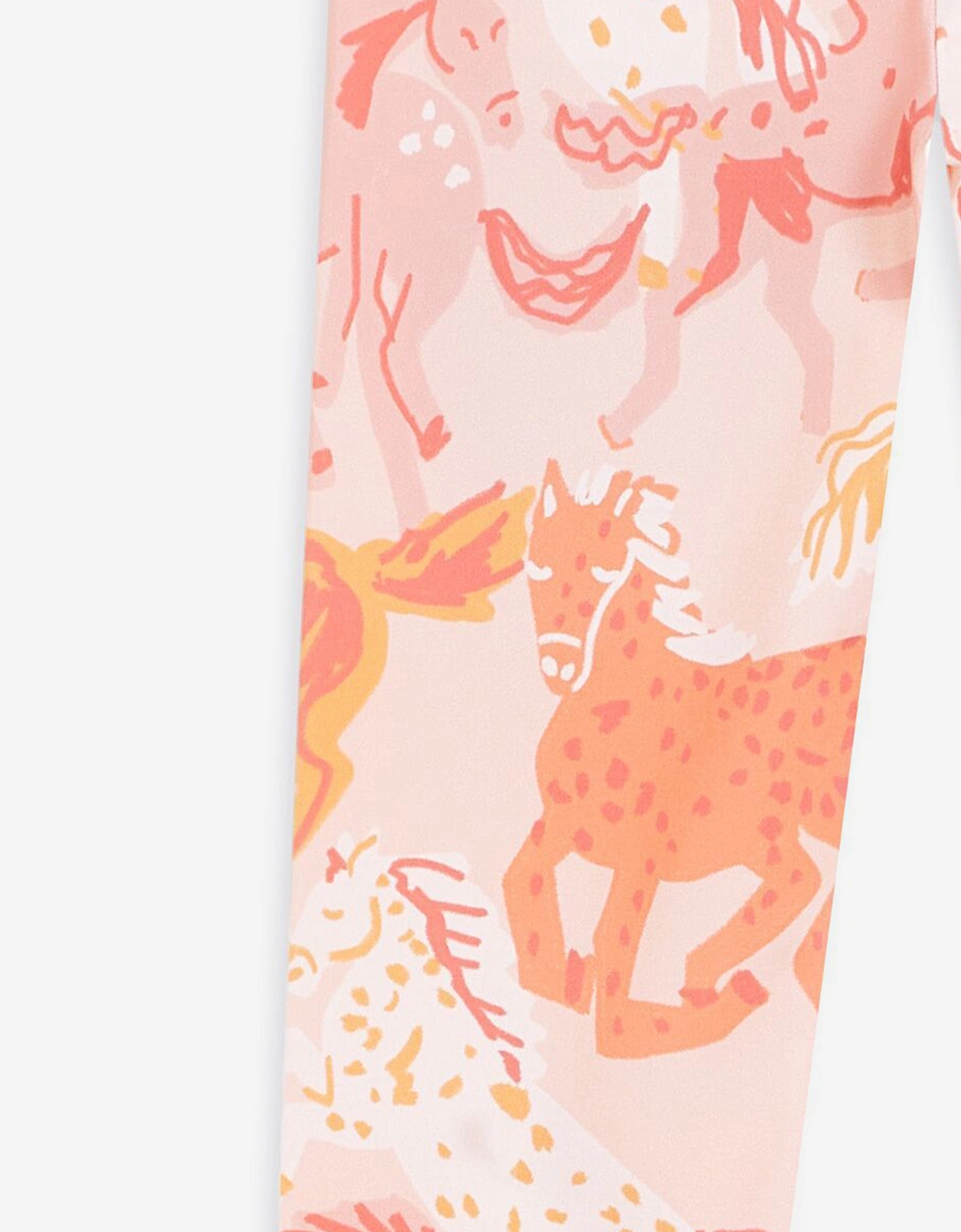Girls Horse Leggings in Pink