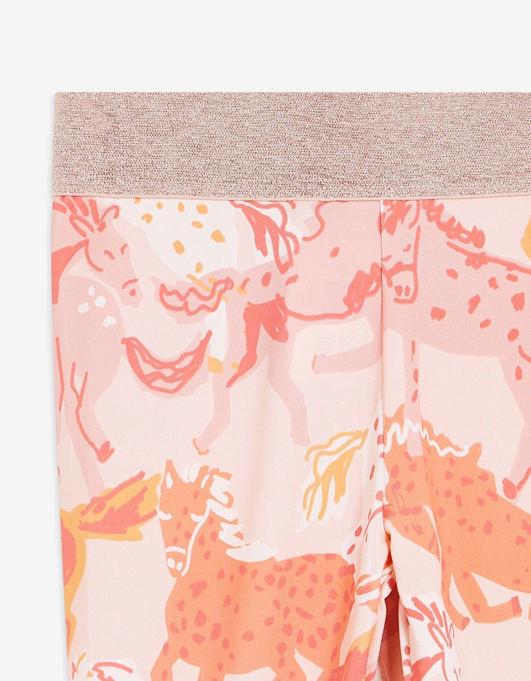 Girls Horse Leggings in Pink