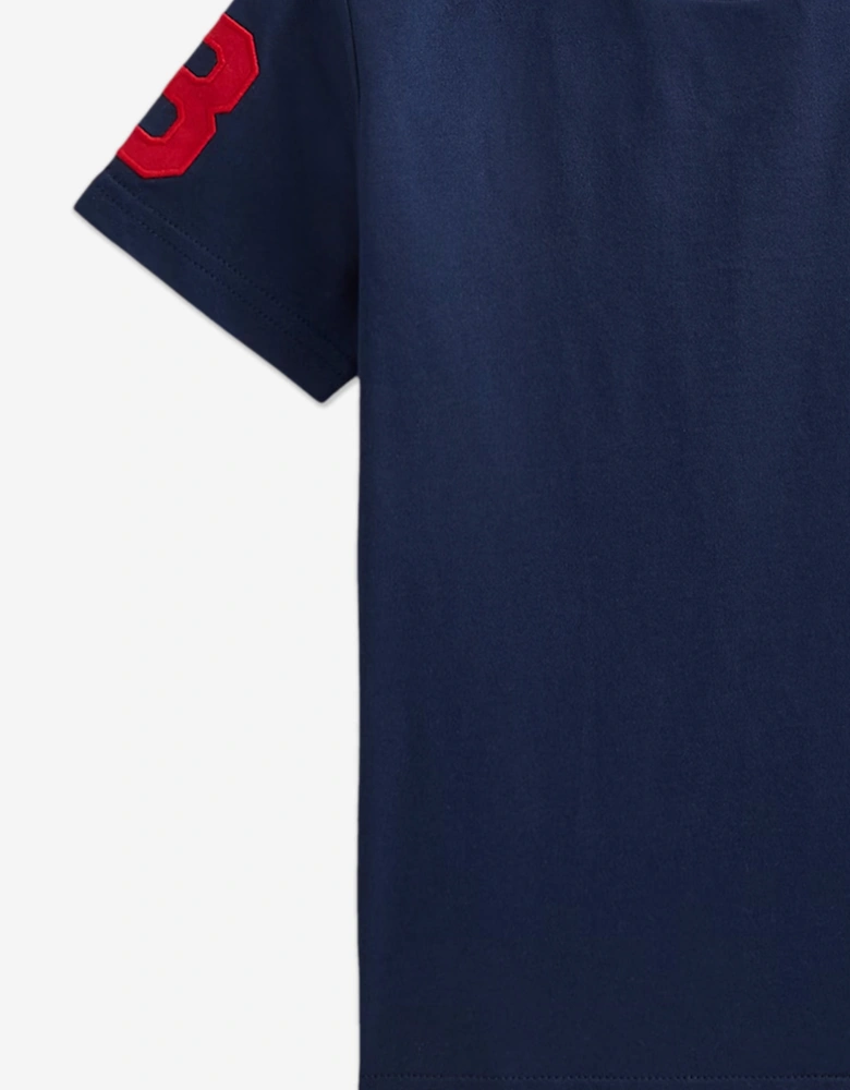 Boys Jersey Logo T-Shirt in Navy