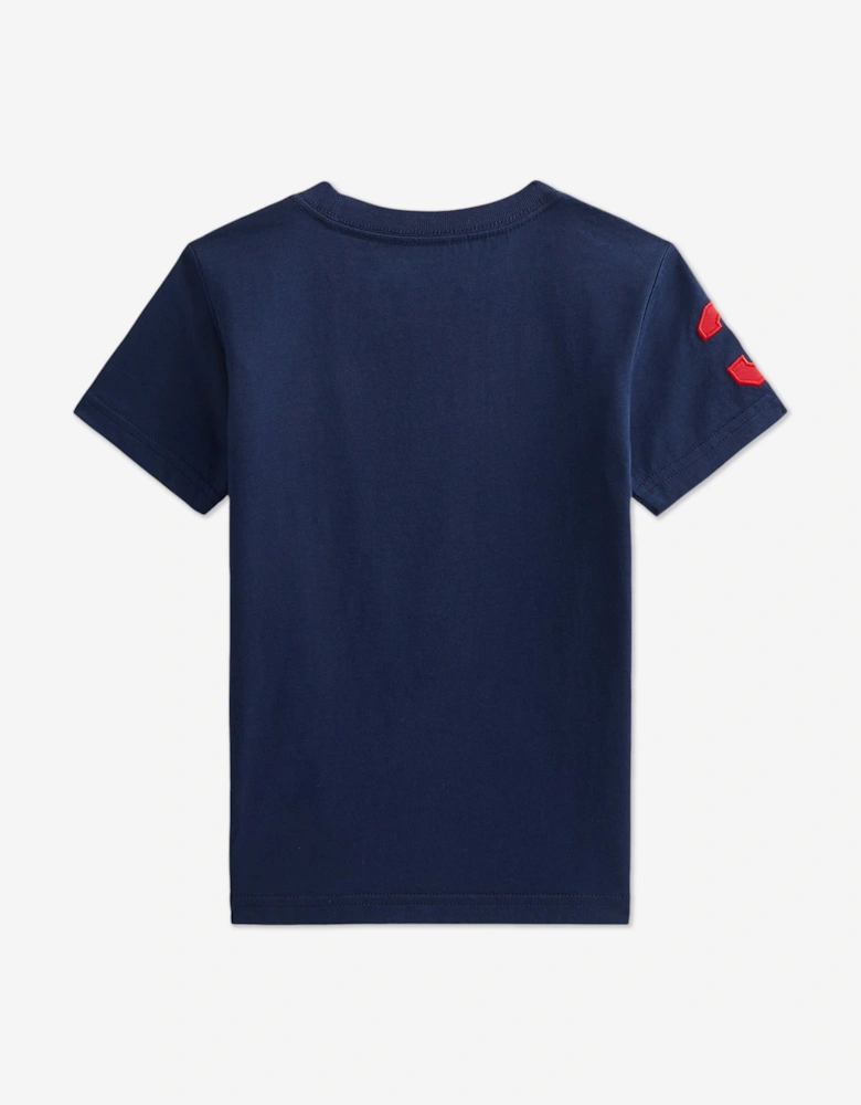 Boys Jersey Logo T-Shirt in Navy