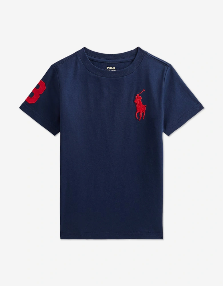 Boys Jersey Logo T-Shirt in Navy