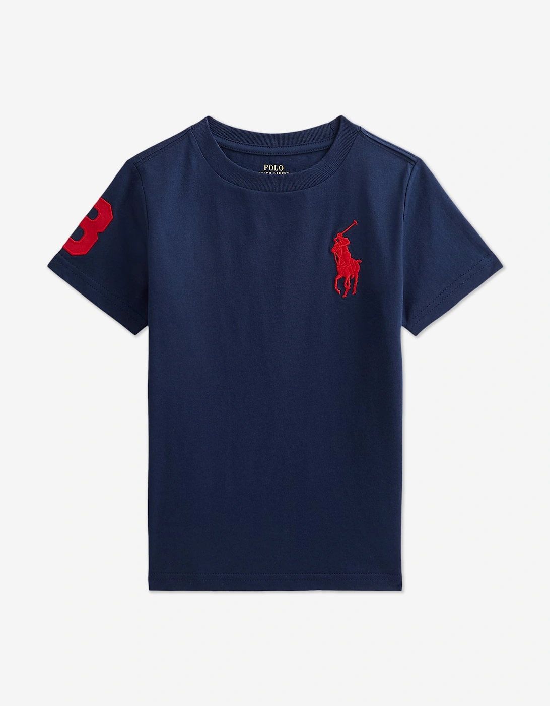 Boys Jersey Logo T-Shirt in Navy, 5 of 4