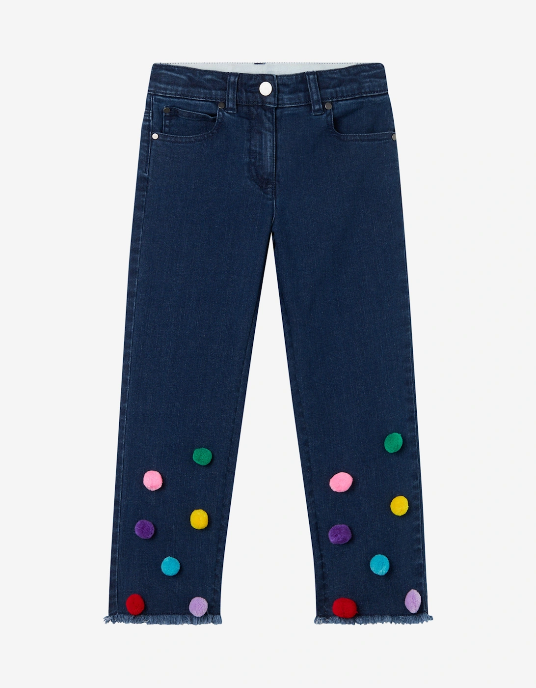 Girls Pom Pom Jeans in Blue, 5 of 4