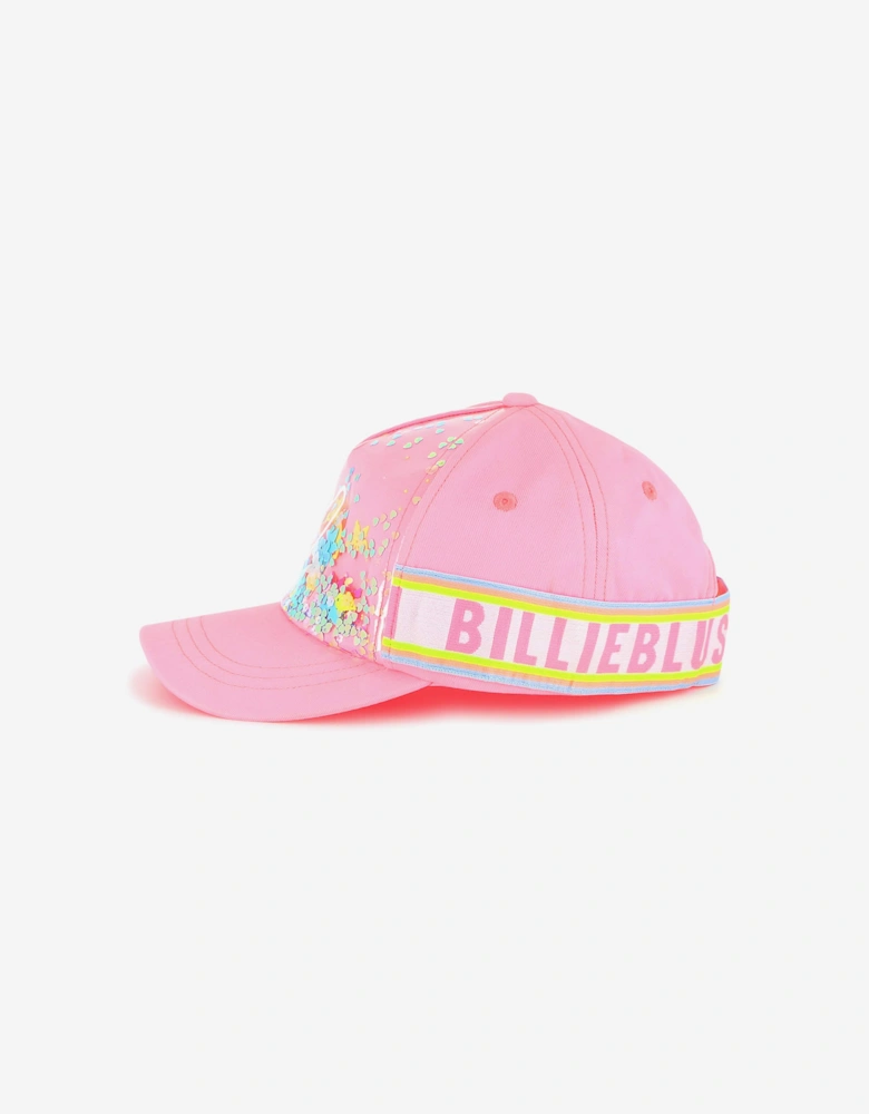 Billieblush Girls Confetti Heart Cap in Pink