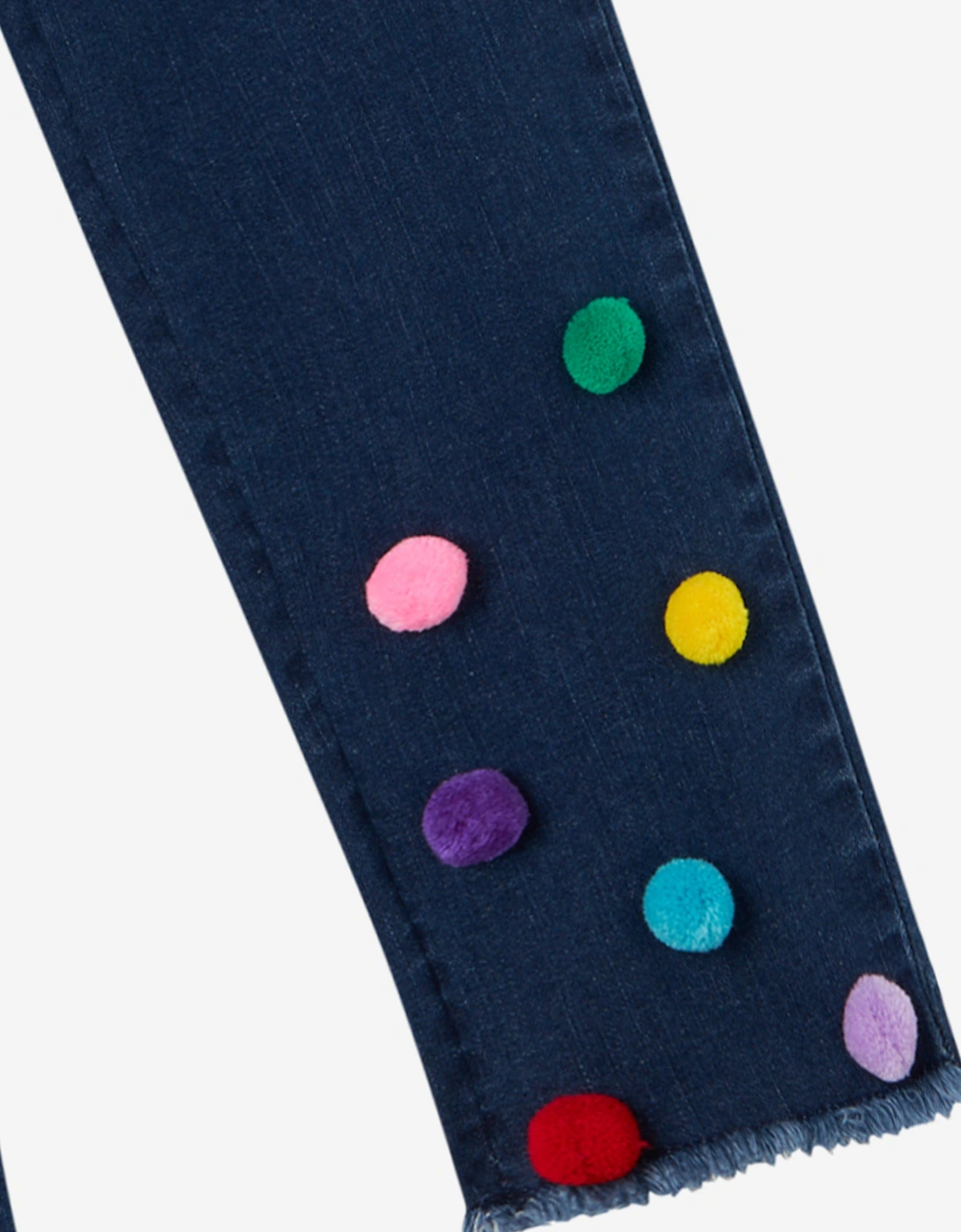 Girls Pom Pom Jeans in Blue