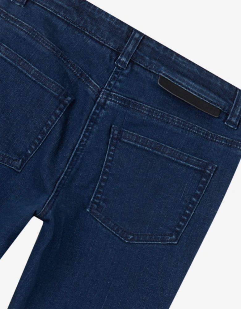 Girls Pom Pom Jeans in Blue