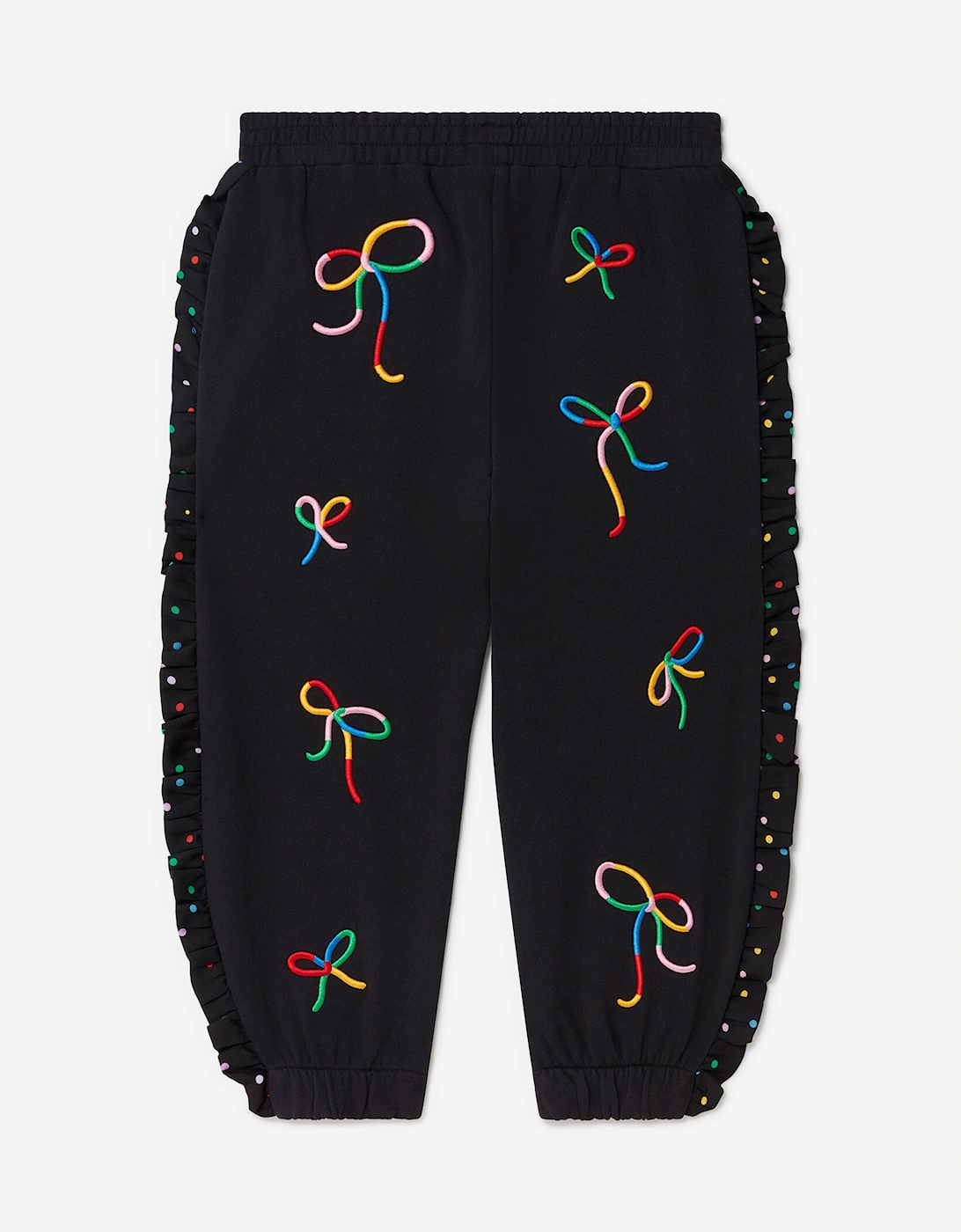 Girls Bow Joggers in Black, 5 of 4