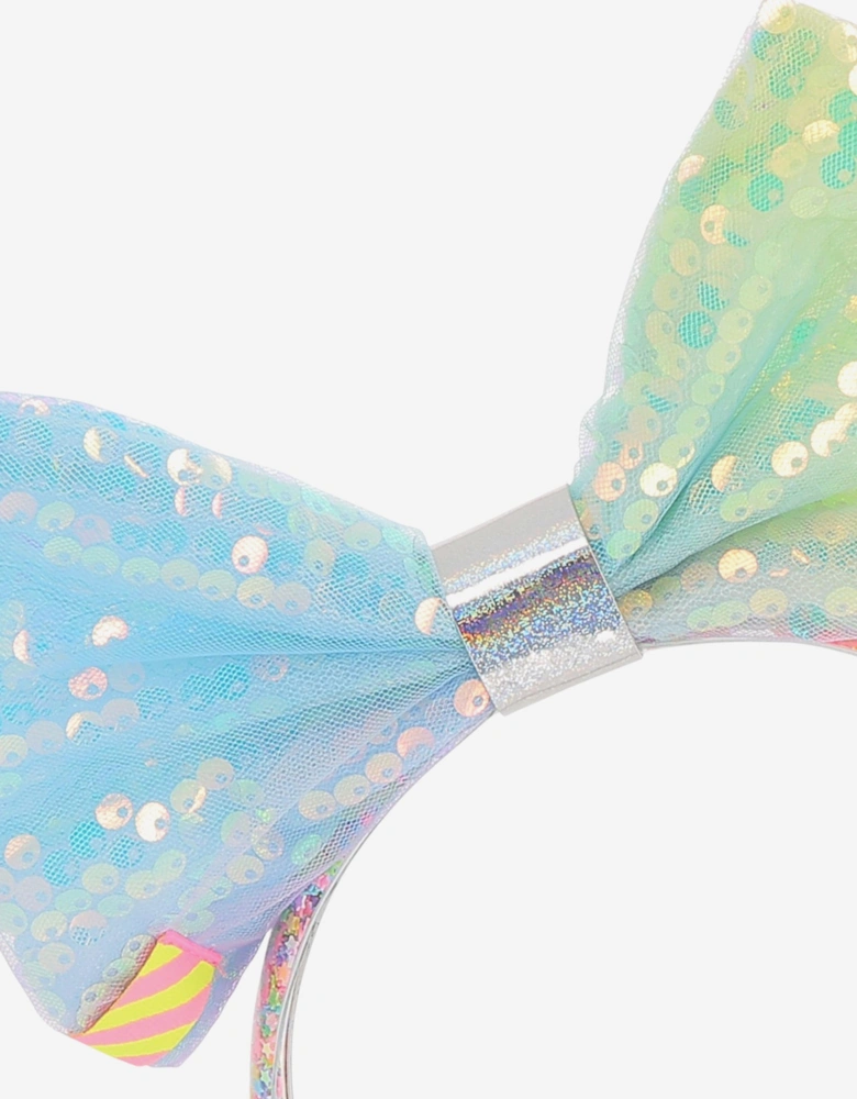 Billieblush Girls Sequin Bow Headband in Multicolour