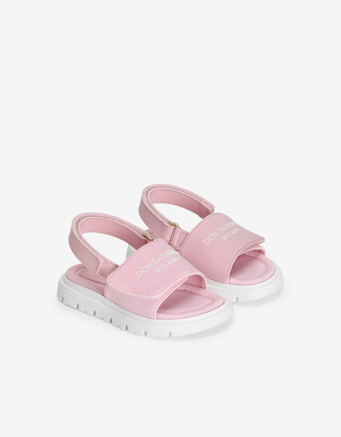 Girls Logo Velcro Sandals in Pink