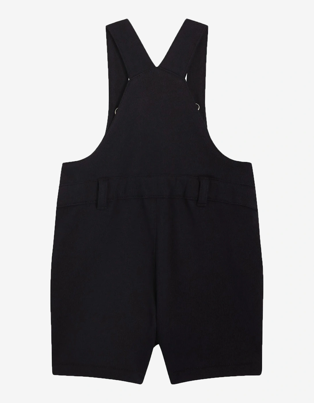 Baby Embroidered Logo Dungarees in Black