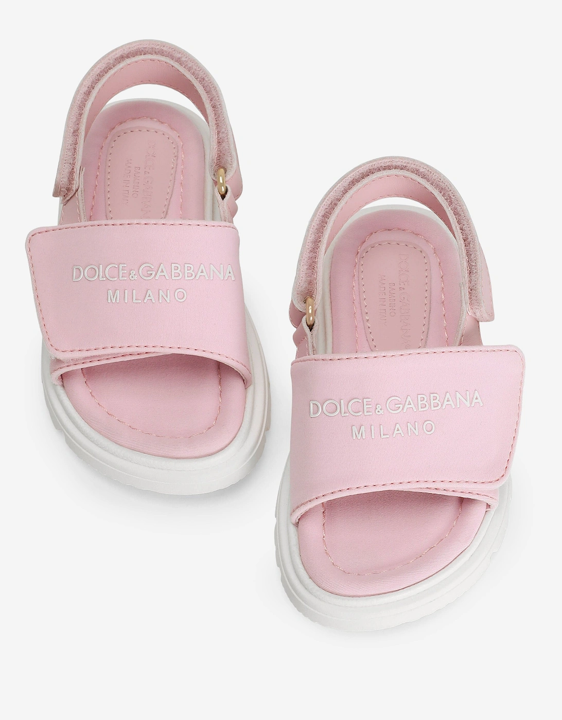 Girls Logo Velcro Sandals in Pink