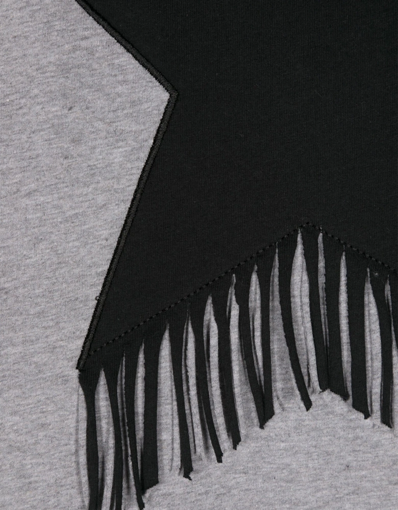 Girls Tassel Star T-Shirt in Grey