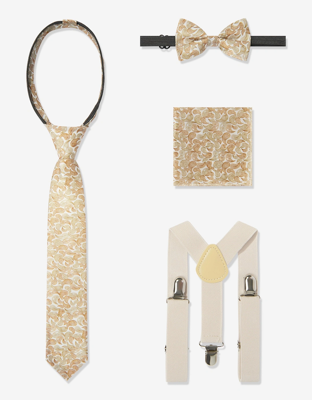 Boys 7 Piece Suit Set in Beige