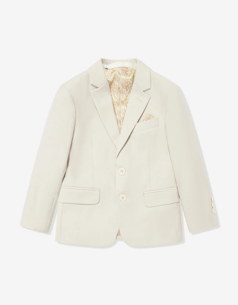 Boys 7 Piece Suit Set in Beige