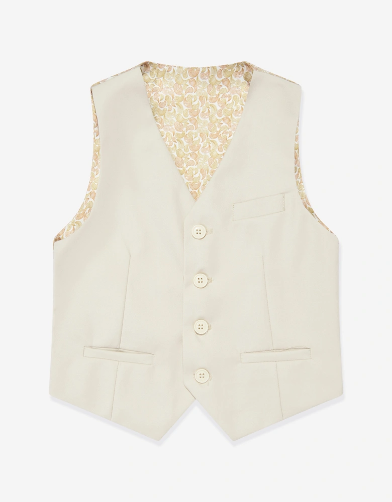 Boys 7 Piece Suit Set in Beige