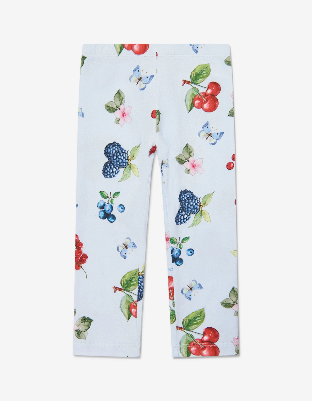 Girls Fruit T-Shirt and Leggings Set in Blue