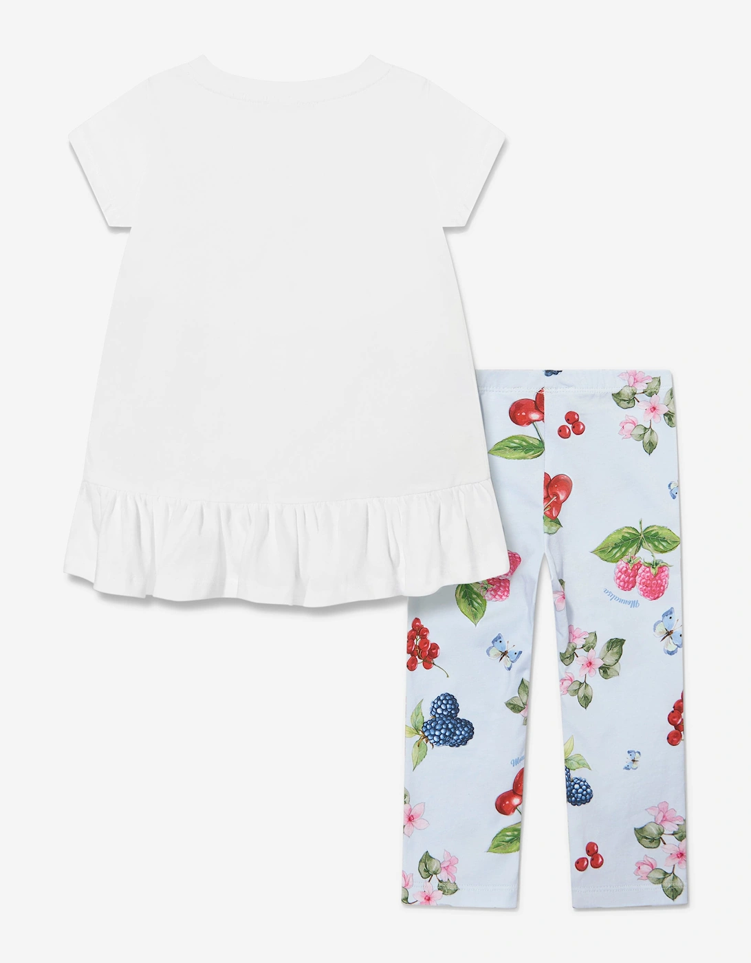 Girls Fruit T-Shirt and Leggings Set in Blue