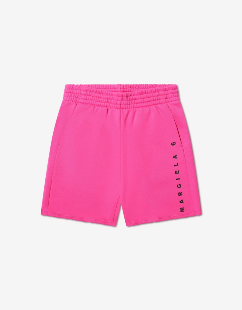 MM6 Kids Logo Shorts In Pink