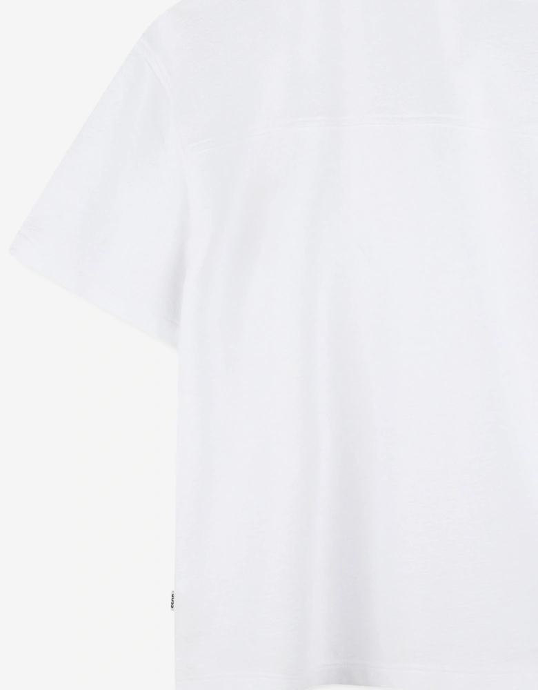 BOSS Boys Embroidered Logo Polo Shirt in White