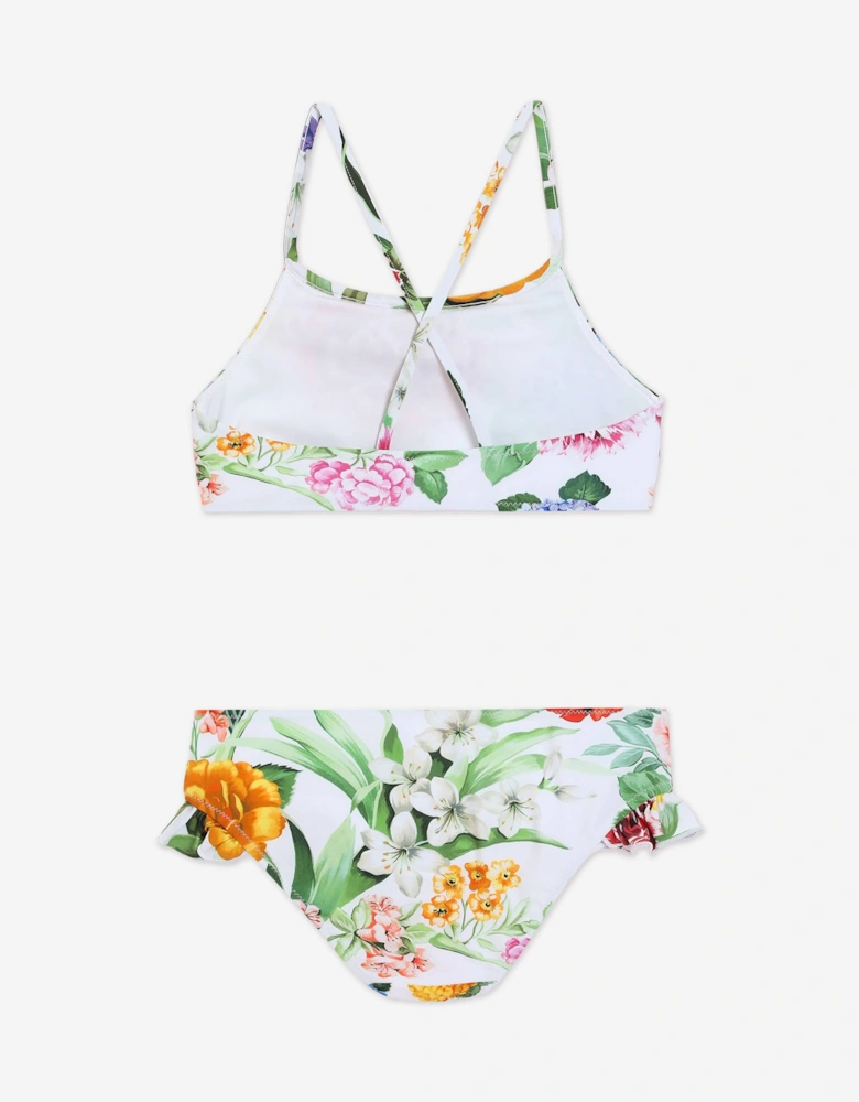 Girls Floral Print Bikini in Multicolour