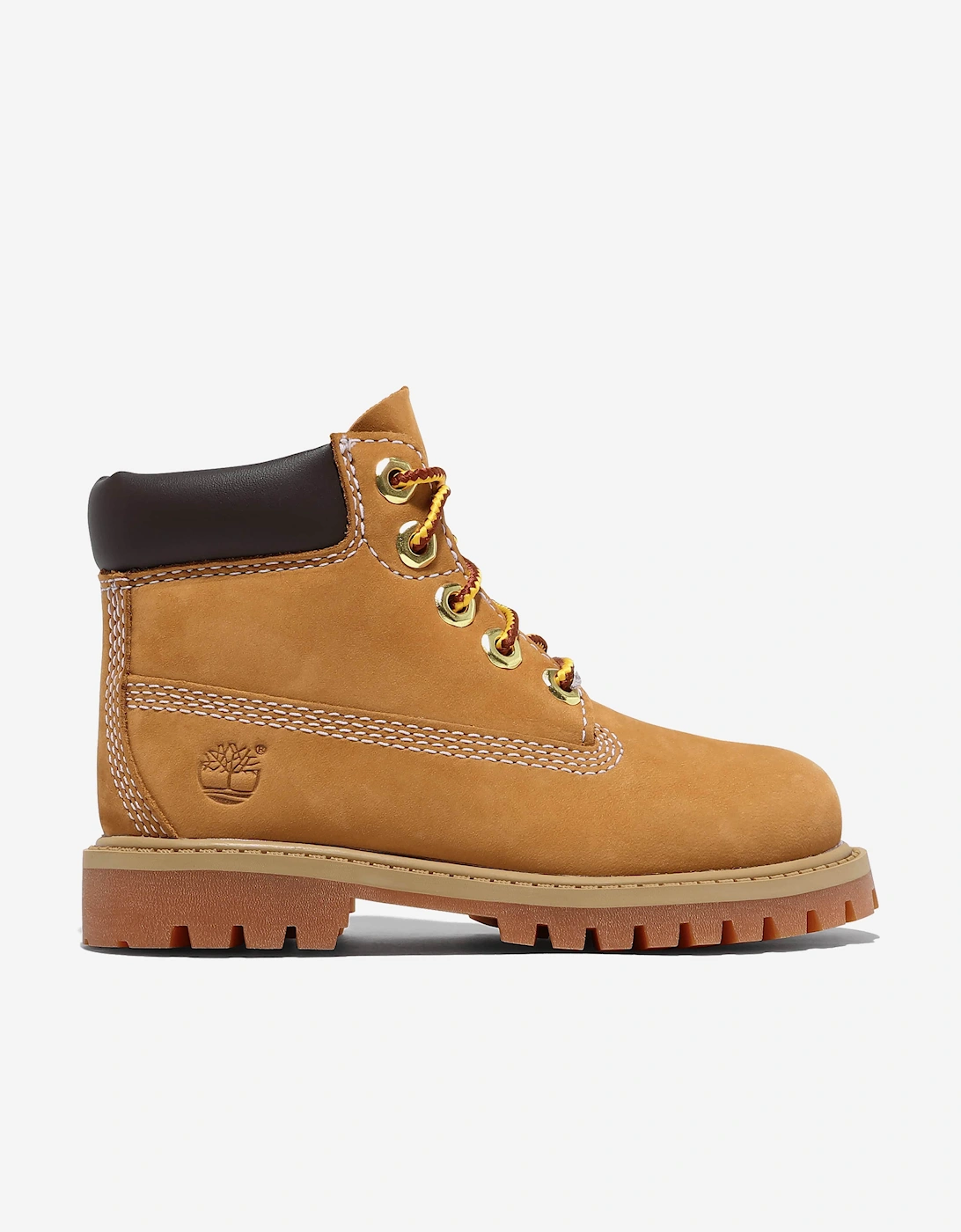 Kids 6 inch Lace-Up Waterproof Boots in Beige, 5 of 4