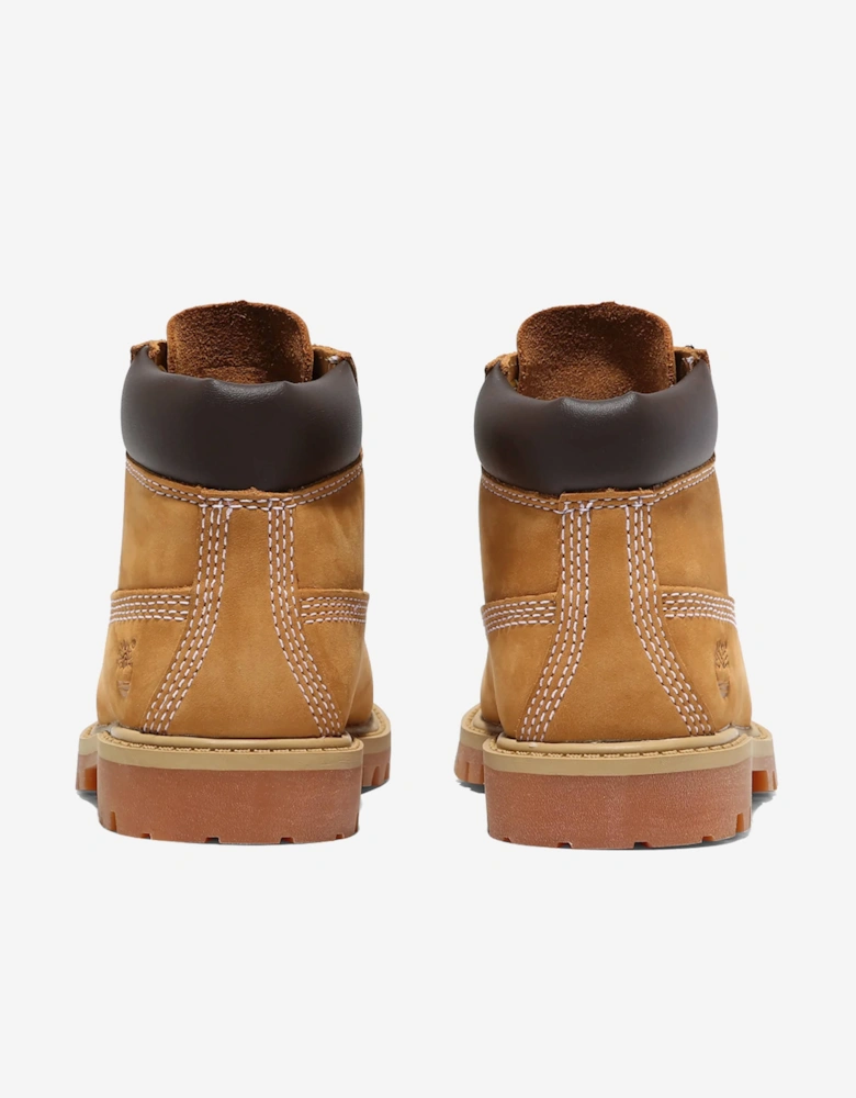 Kids 6 inch Lace-Up Waterproof Boots in Beige