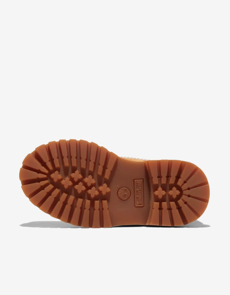 Kids 6 inch Lace-Up Waterproof Boots in Beige