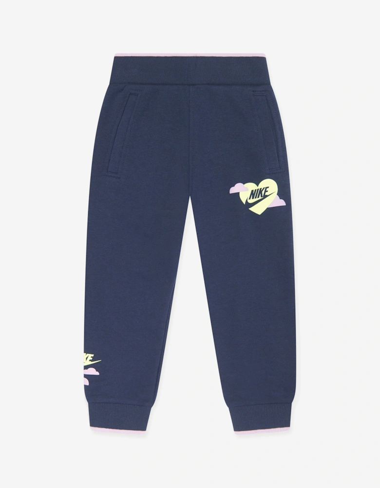 Girls Sweet Swoosh Joggers in Navy