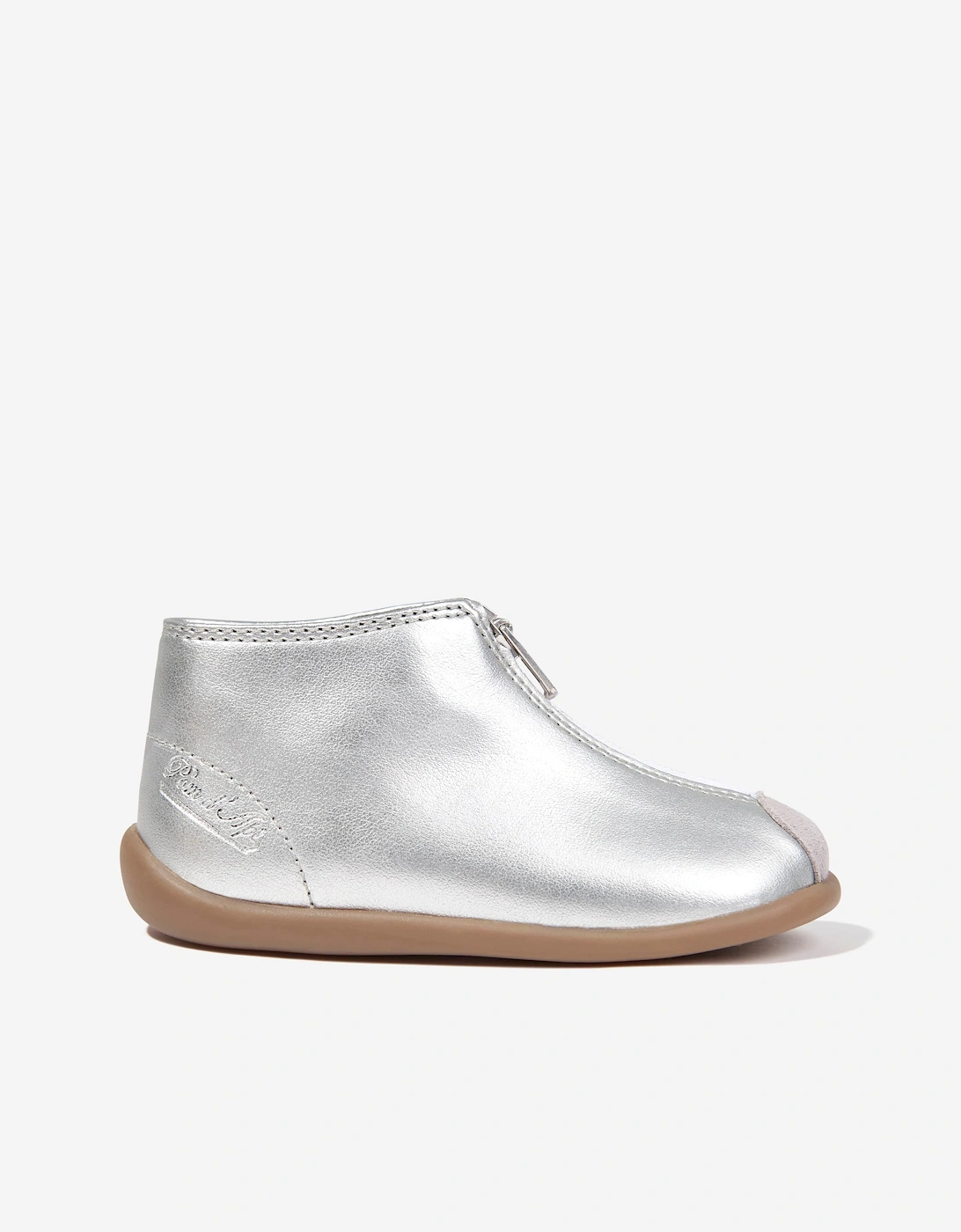 Pom D'Api Girls Home Zip Vegan Boots in Silver, 5 of 4