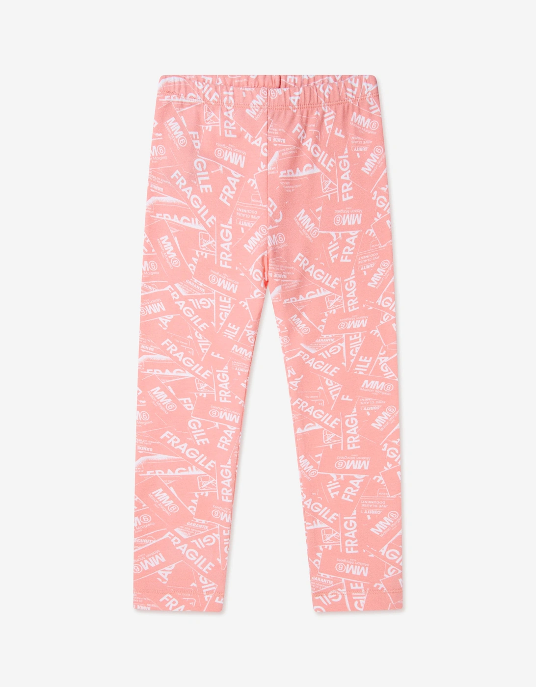 MM6 Kids Fragile Logo Print Leggings
