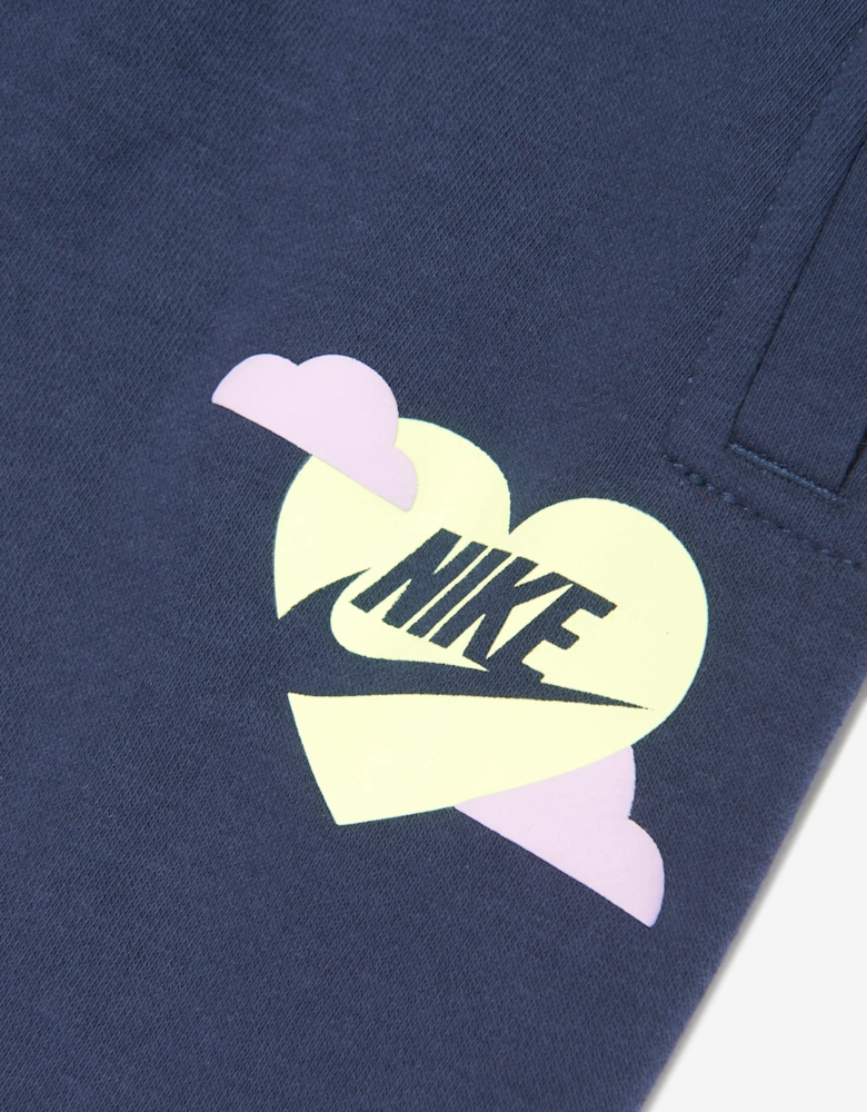 Girls Sweet Swoosh Joggers in Navy