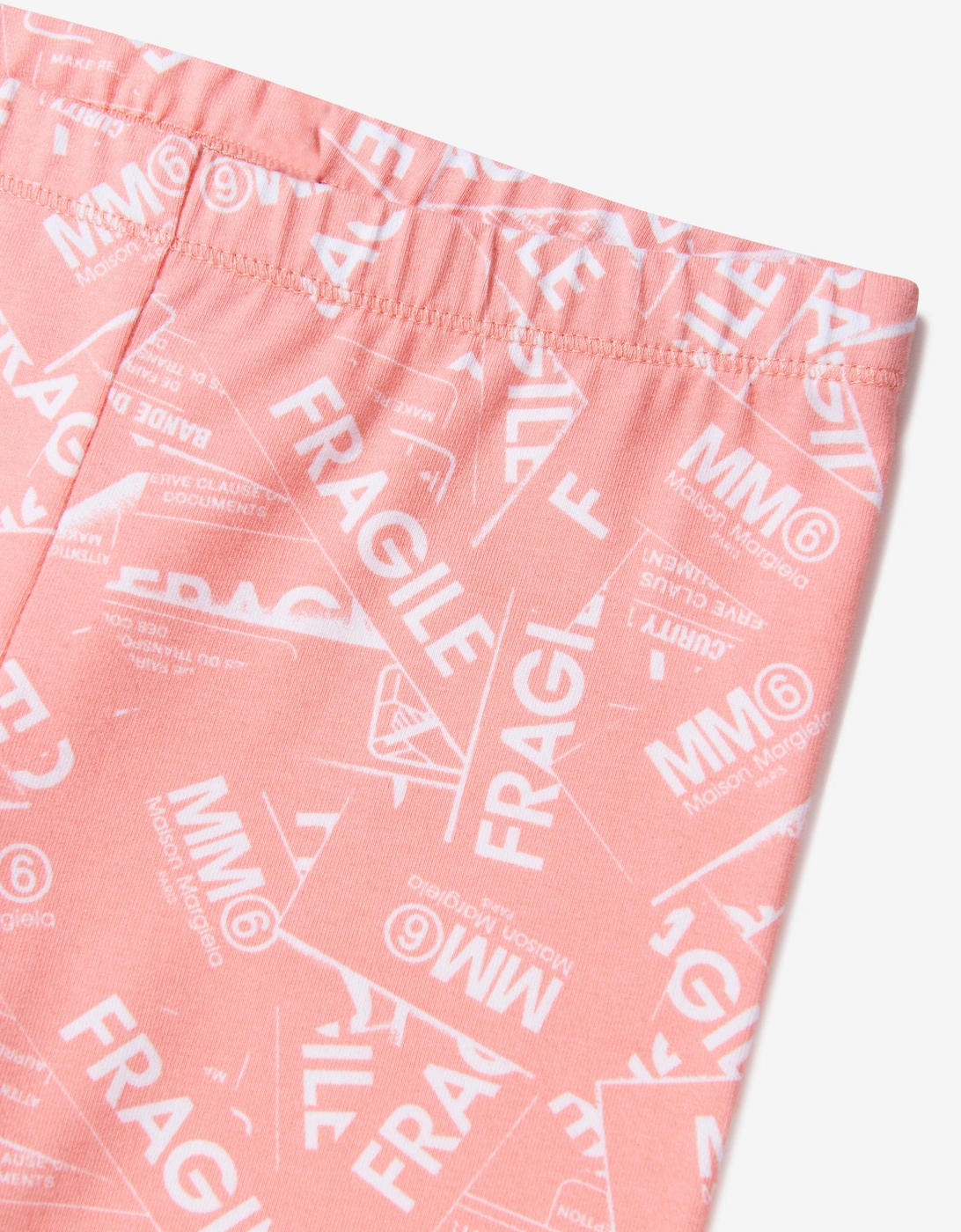 MM6 Kids Fragile Logo Print Leggings