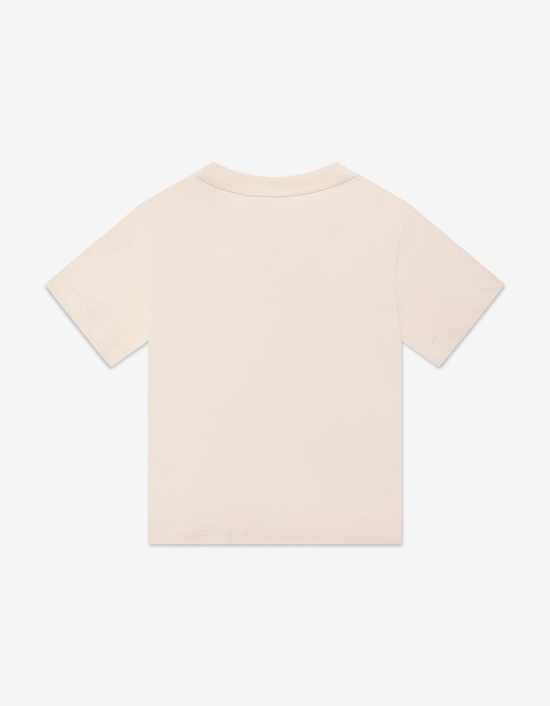 Girls Cropped Logo T-Shirt in Beige