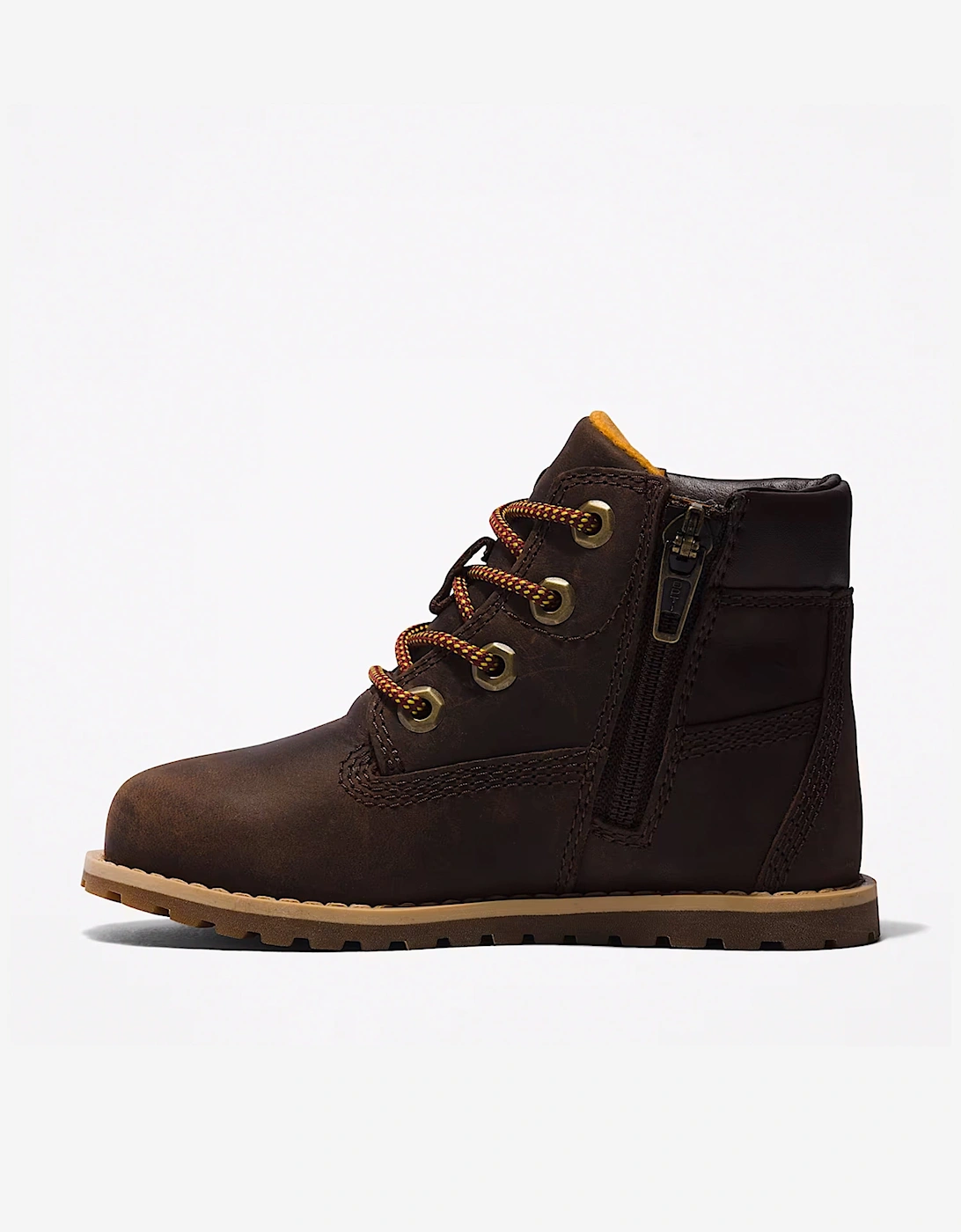 Kids Mid Lace-Up Boots in Brown