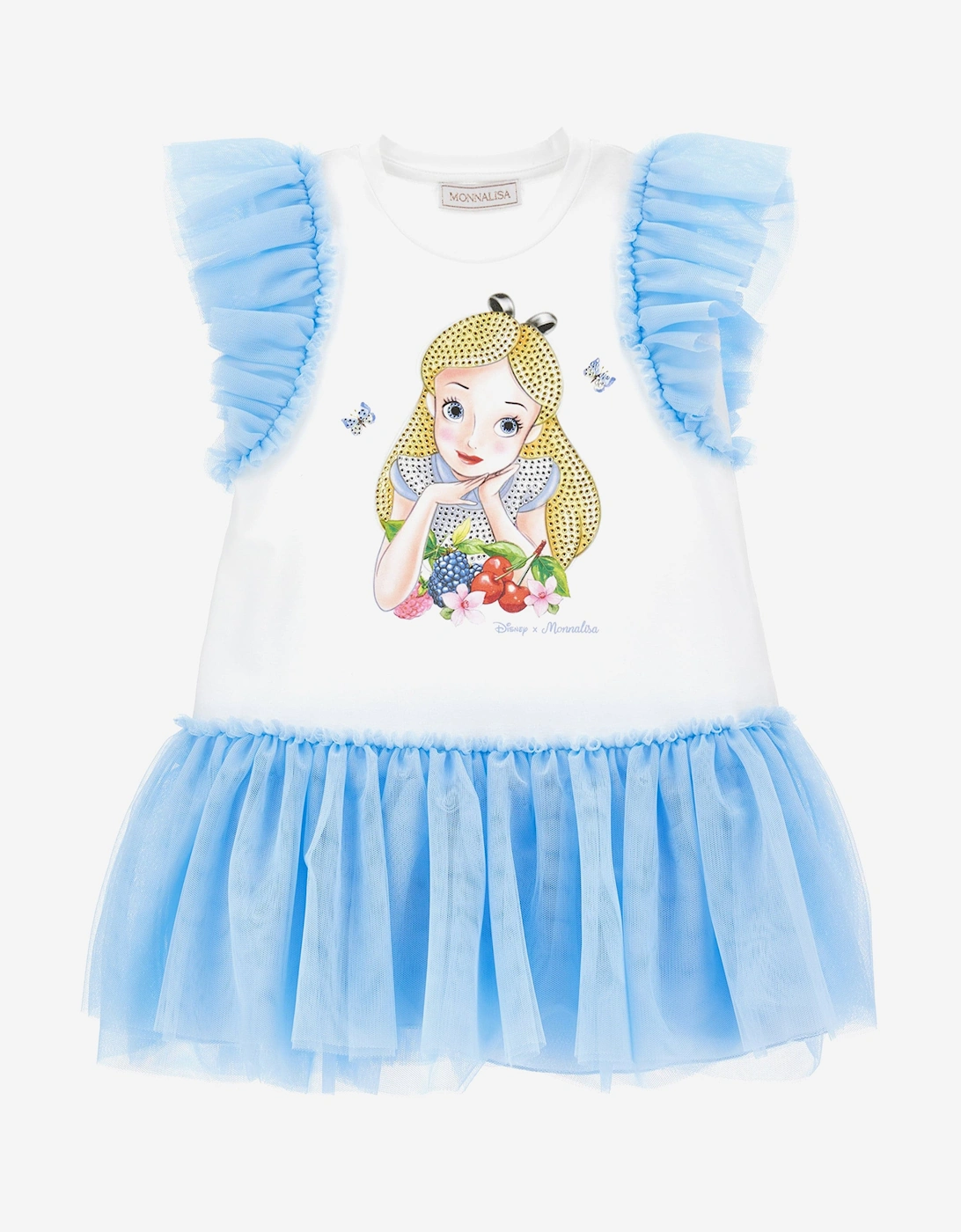 Girls Alice In Wonderland Dress in Blue, 5 of 4