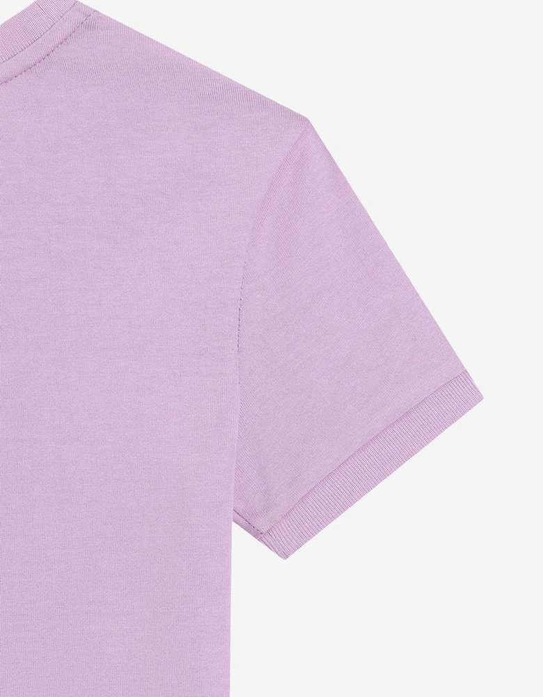 Girls Plaque Logo T-Shirt in Purple